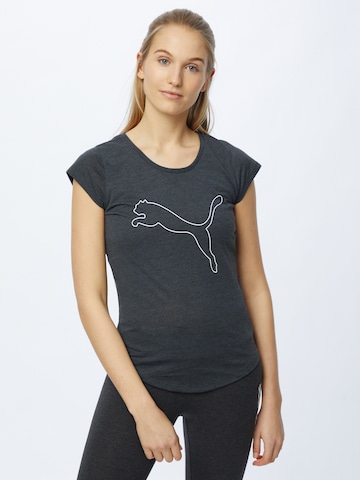 T-shirt fonctionnel 'HEATHER' PUMA en gris : devant