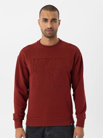 Williot Sweatshirt 'ITHAN' i röd: framsida