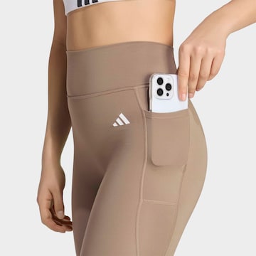 ADIDAS PERFORMANCE Skinny Sporthose in Beige