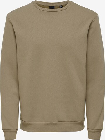 Only & Sons Regular fit Sweatshirt 'Ceres' in Bruin: voorkant