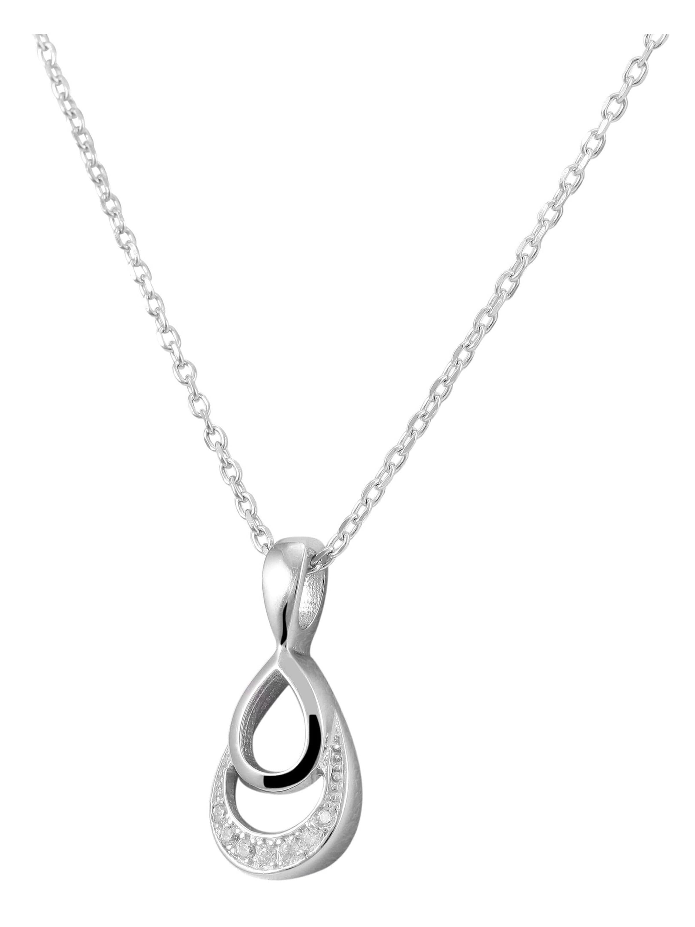 Akzent Pendant '"Mairead" aus 925 Sterlingsilber, rhodiniert, langlebig' in Silver