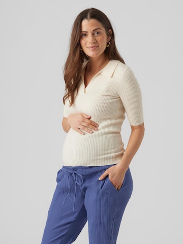 Pull-over 'HOLLY' Vero Moda Maternity en beige : devant