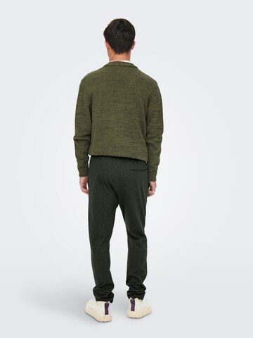 Only & Sons Regular Trousers 'LINUS' in Green