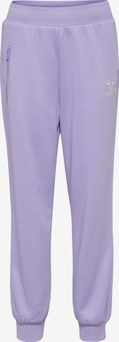 Hummel Tapered Trousers 'Noma' in Purple: front