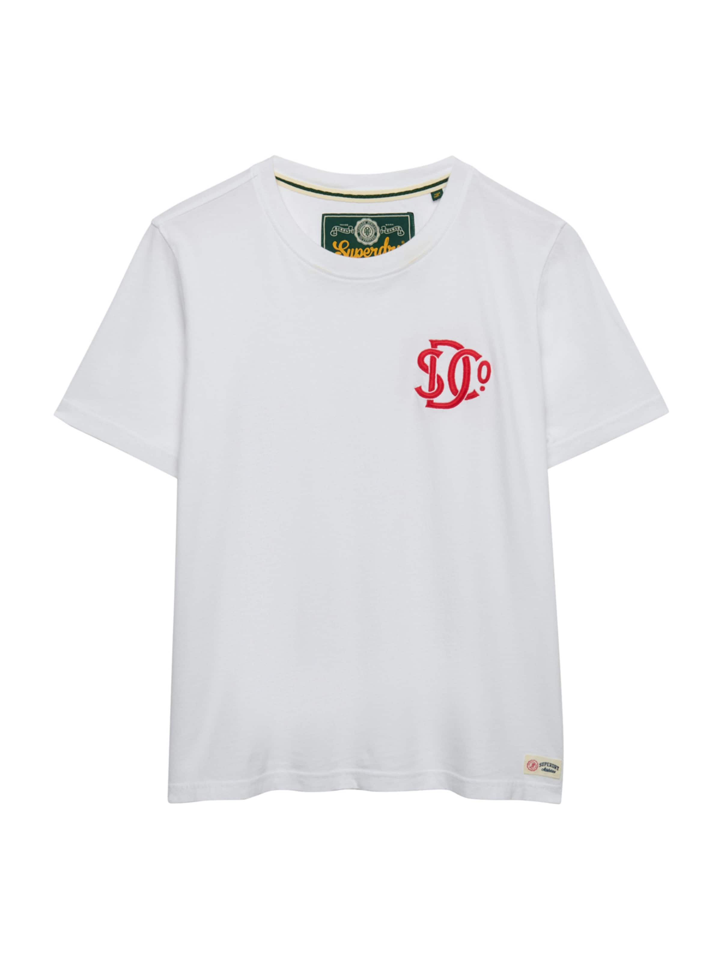 Superdry & Co Тениска в бяло: отпред