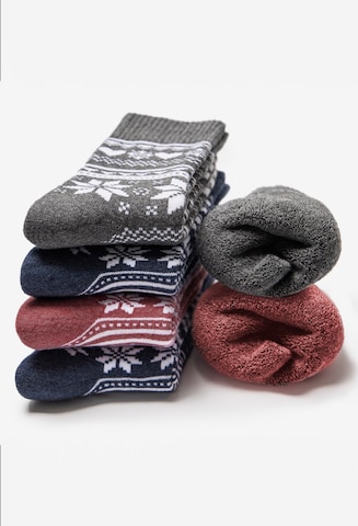 Occulto Socken 'Smilla' in Blau: Vorderseite