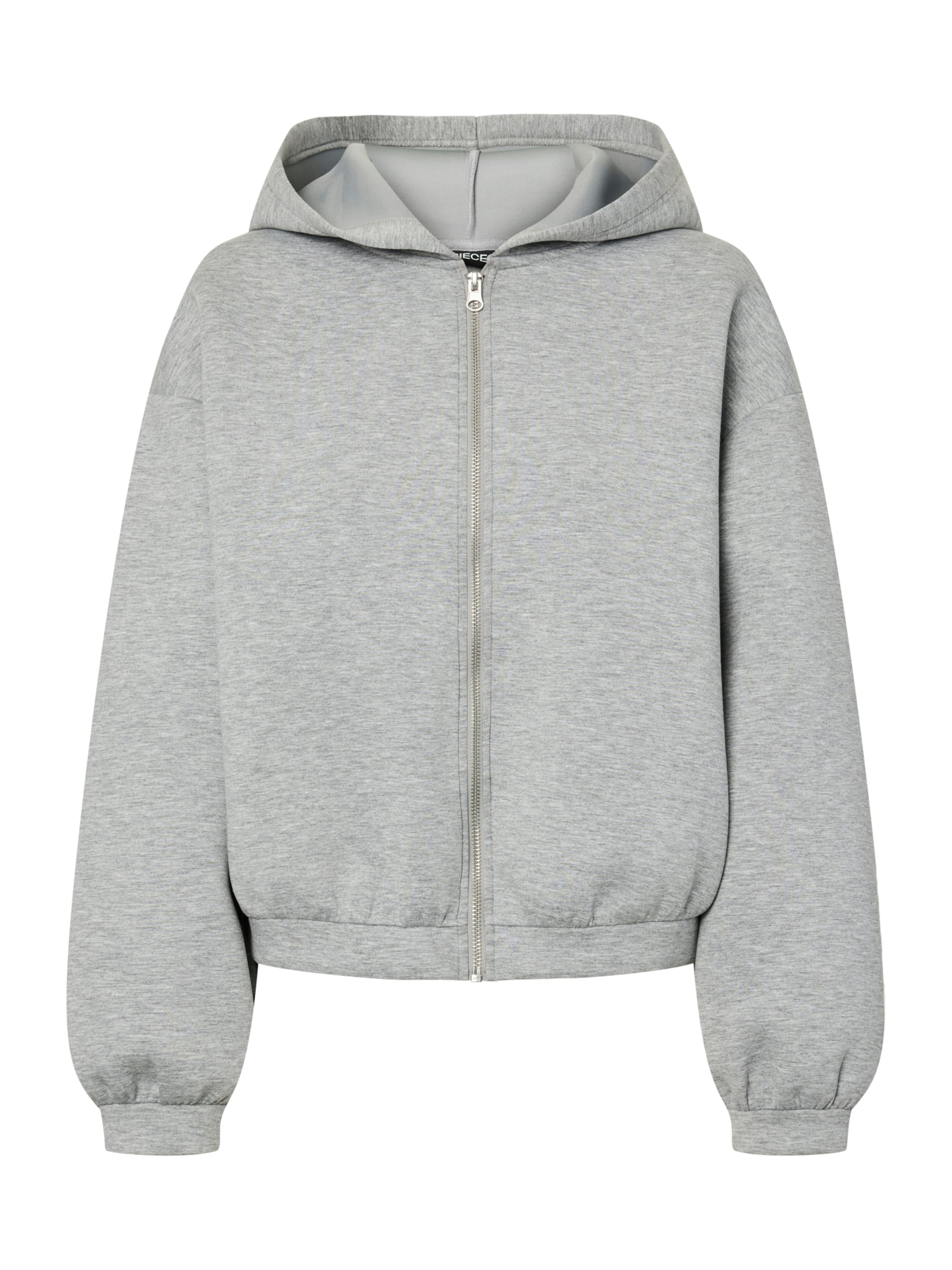 PIECES Sweatjakke 'BUCUBA' i grå: forside