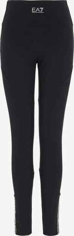 EA7 Emporio Armani Skinny Leggings in Black: front