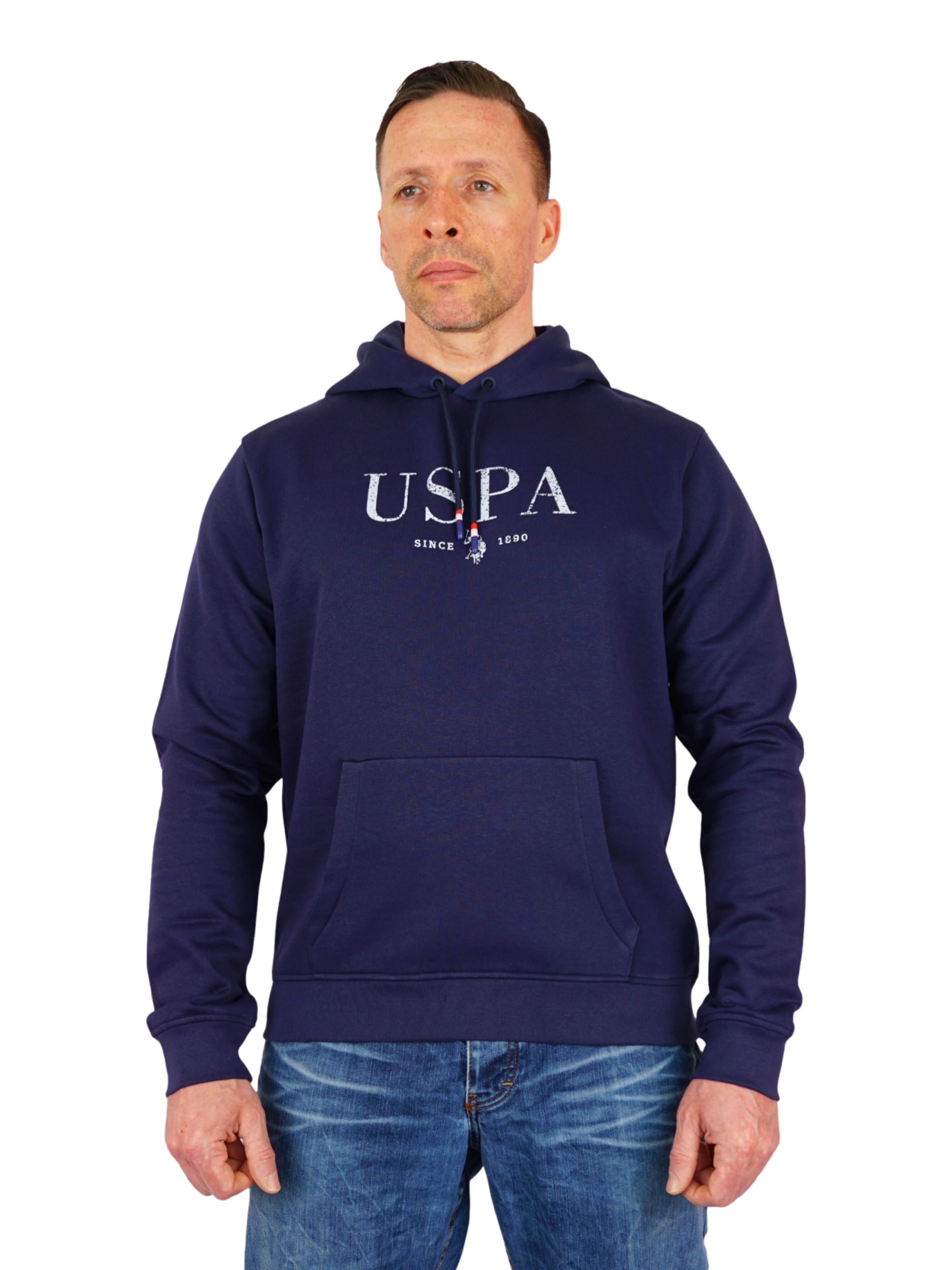 Felpa di U.S. POLO ASSN. in blu: frontale