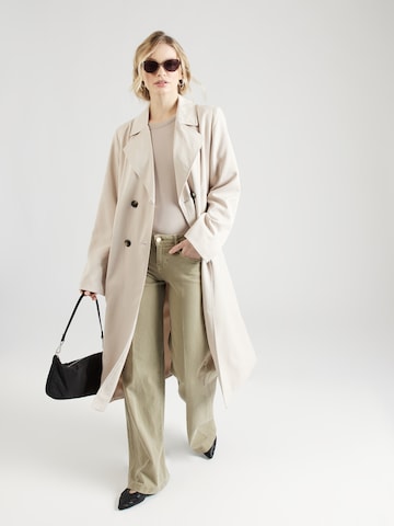 PIECES Between-Seasons Coat 'SCARLETT' in Beige