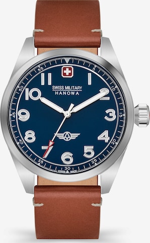 SWISS MILITARY HANOWA Analoog horloge 'FALCON' in Bruin: voorkant