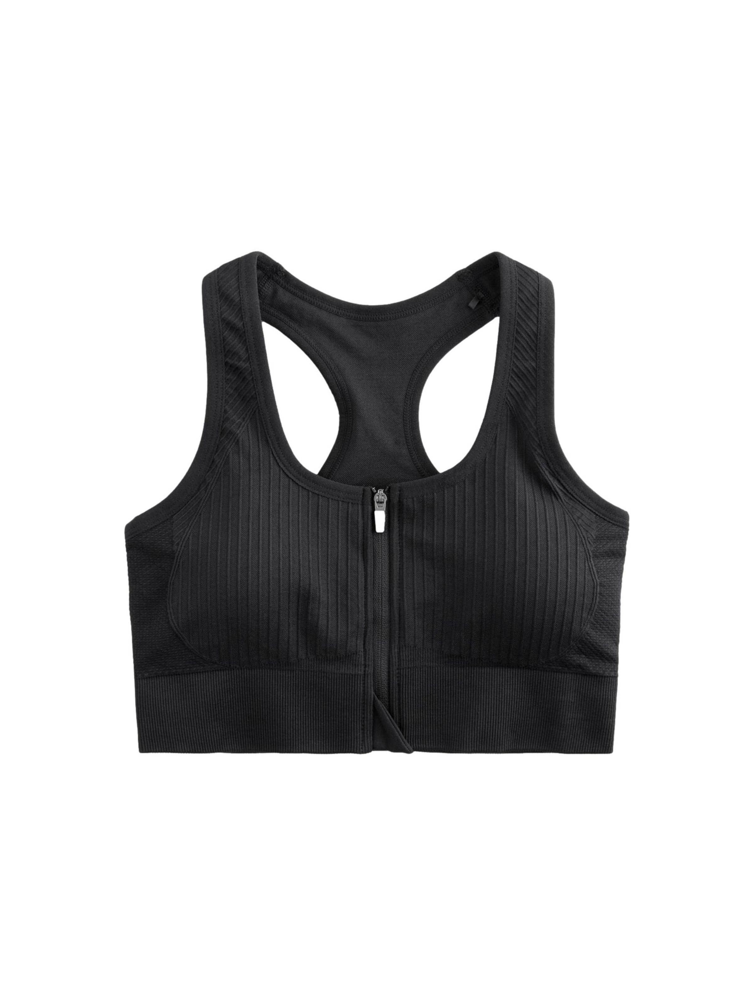 Bustier Soutien-gorge de sport Next en noir : devant