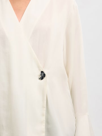 Chemisier 'SLFJOLLY' SELECTED en beige