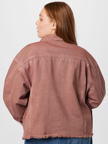 ABOUT YOU Curvy Between-Season Jacket 'Robin' in Brown