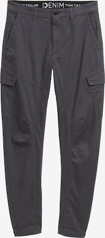 TOM TAILOR DENIM Брюки-карго в Серый: спереди