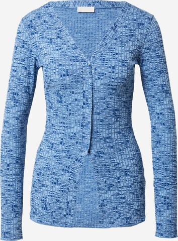 LeGer by Lena Gercke Gebreid vest 'Clara' in Blauw: voorkant