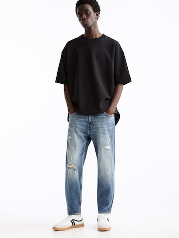 Pull&Bear Слим фит Дънки в синьо