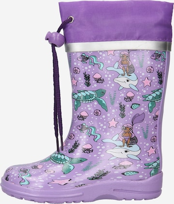 BECK Rubber Boots 'Ocean Tale' in Purple