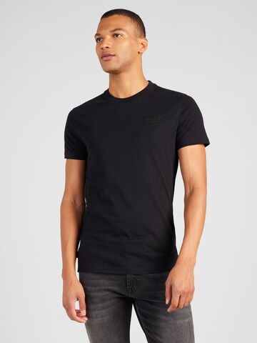 Superdry - Camisa 'Essential' em preto: frente