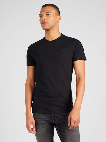Superdry Shirt 'Essential' in Zwart: voorkant