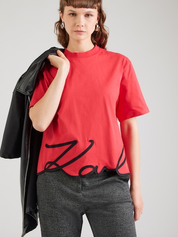 Karl Lagerfeld Μπλουζάκι σε κόκκινο: μπροστά