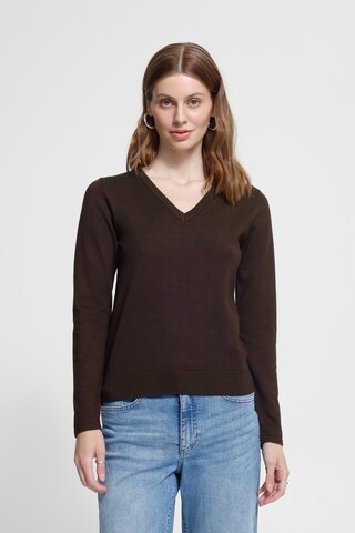 ICHI Pullover in Braun: Vorderseite