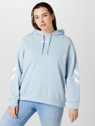 Hummel Sportief sweatshirt in Blauw: voorkant
