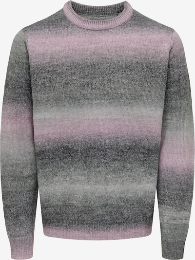 Only & Sons Sweater 'TIMBER' in Dark grey / Mauve, Item view