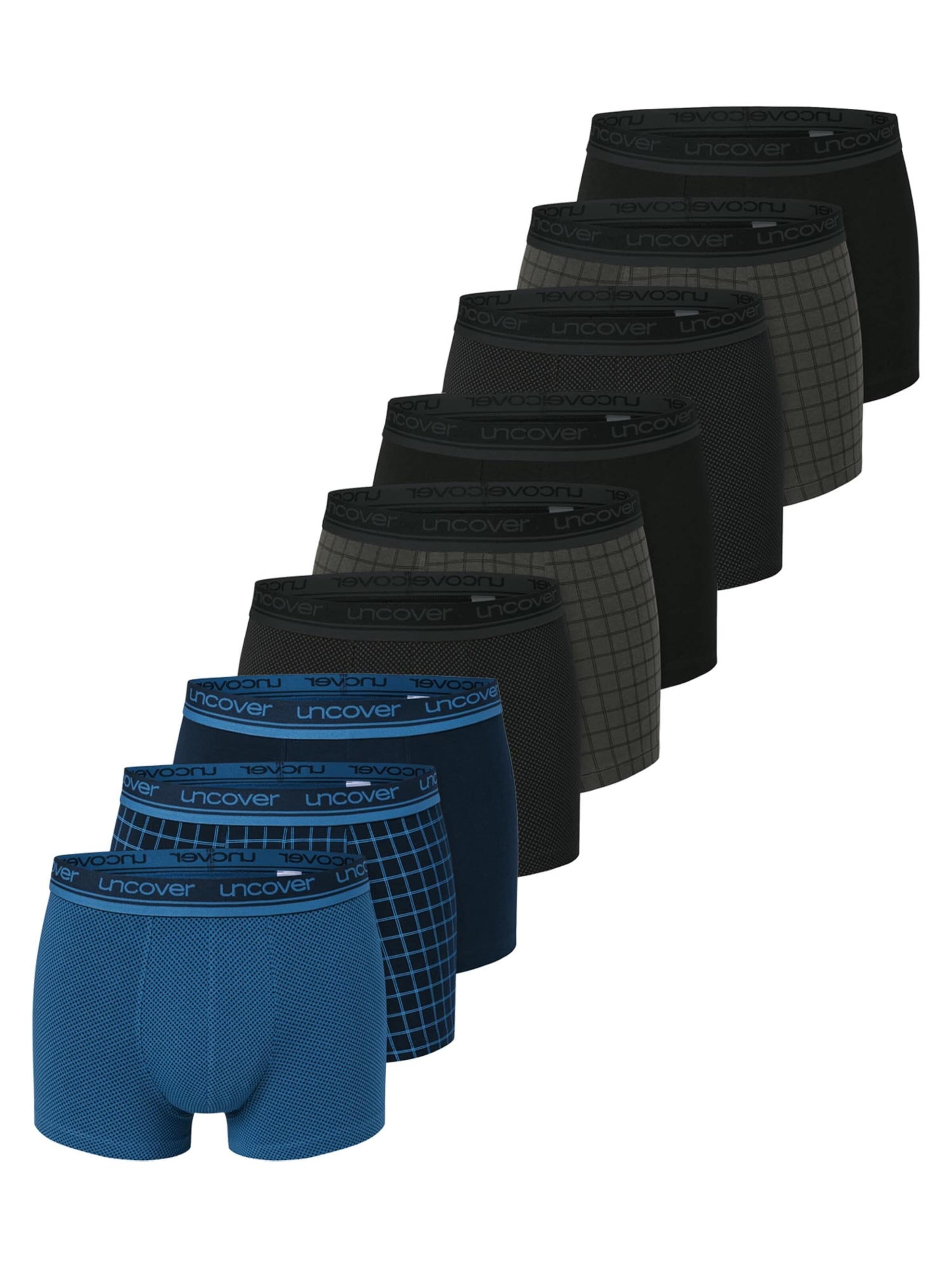 uncover by SCHIESSER Boxershorts 'Cotton' in Zwart: voorkant