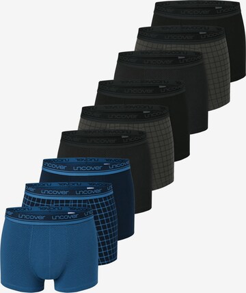uncover by SCHIESSER Boxershorts 'Cotton' in Zwart: voorkant