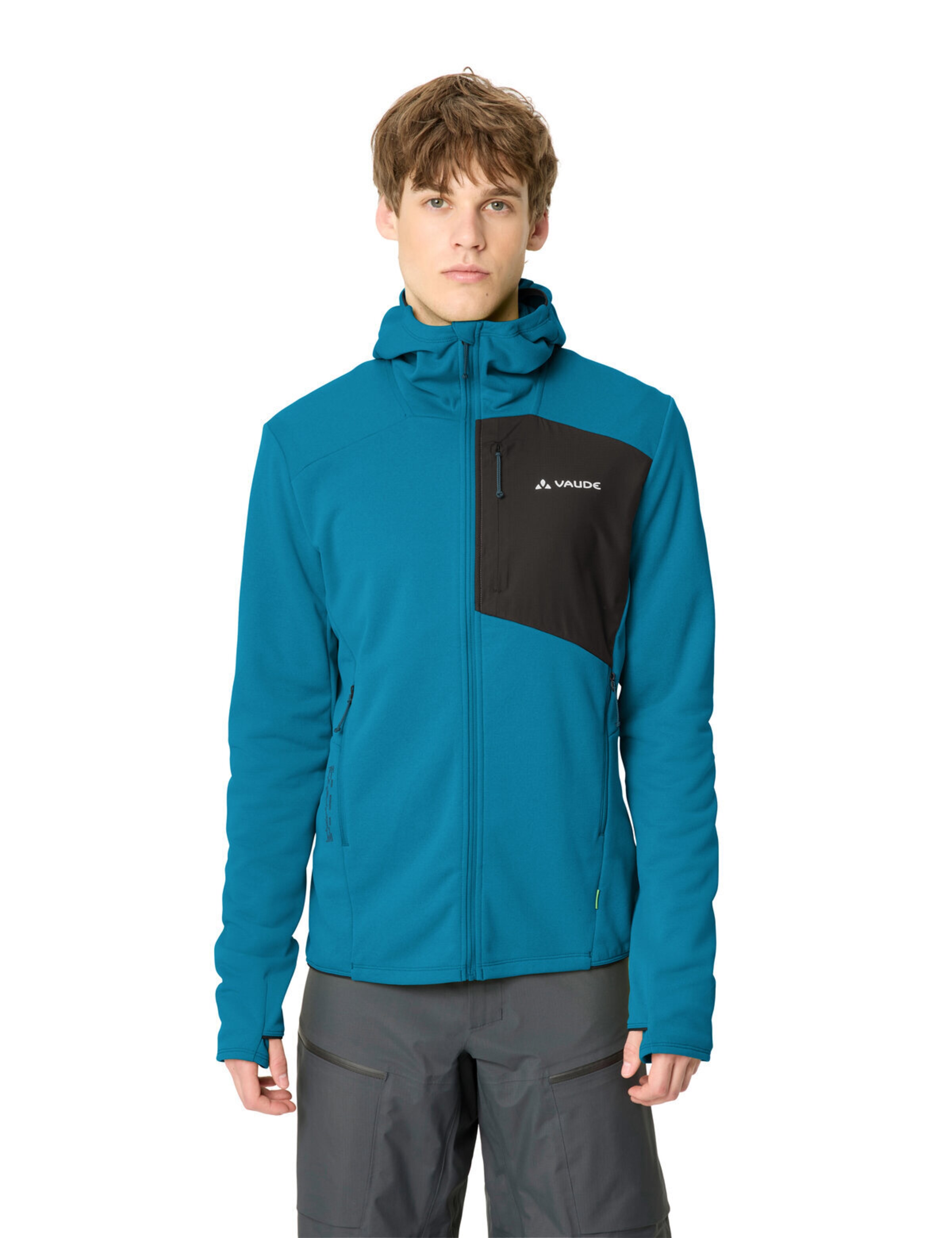 VAUDE Athletic fleece jacket 'Monviso III' in Blue: front
