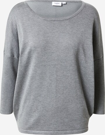 SAINT TROPEZ Sweater 'Mila' in Grey: front