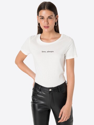 Mavi Shirt 'Love Always' in Wit: voorkant