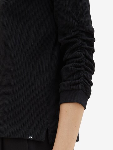 TOM TAILOR DENIM Sweatshirt in Schwarz