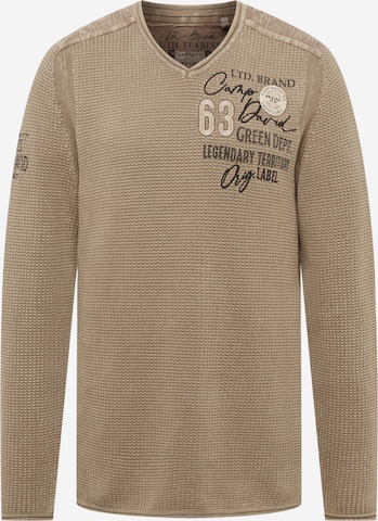 CAMP DAVID Sweater in Grey: front