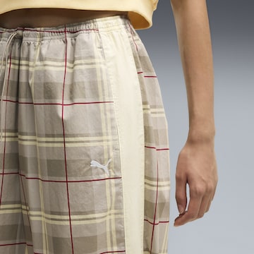 PUMA Wide leg Trousers 'T7' in Beige