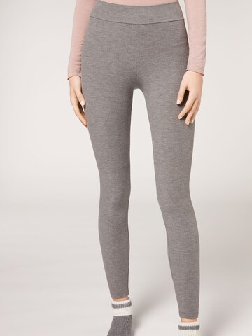 CALZEDONIA Skinny Leggings 'thermo' in Grey: front