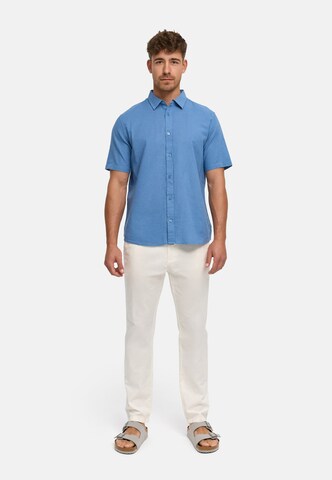 INDICODE JEANS Comfort fit Overhemd 'Ceppo' in Blauw