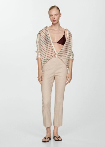 MANGO Bootcut Broek 'Santori' in Beige