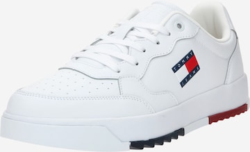 Tommy Jeans - Sapatilhas baixas 'Retro Essential' em branco: frente