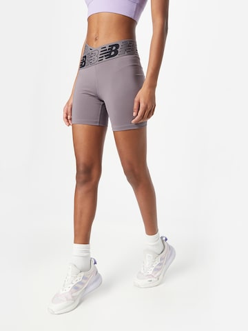 new balance Skinny Sportbyxa i grå: framsida