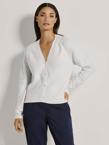 MADELEINE Gebreid vest in Wit: voorkant