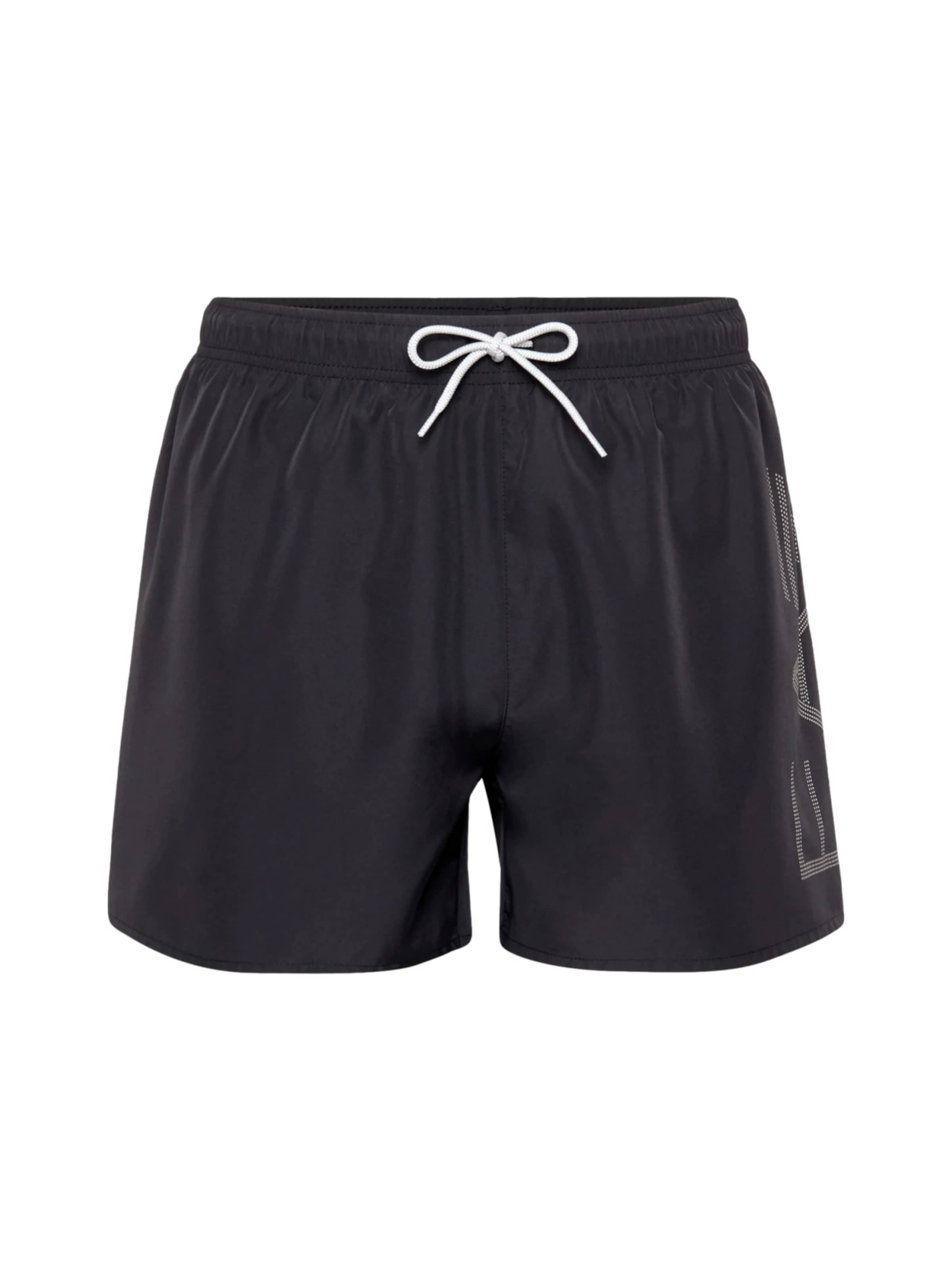 Shorts de bain EA7 Emporio Armani en noir : devant