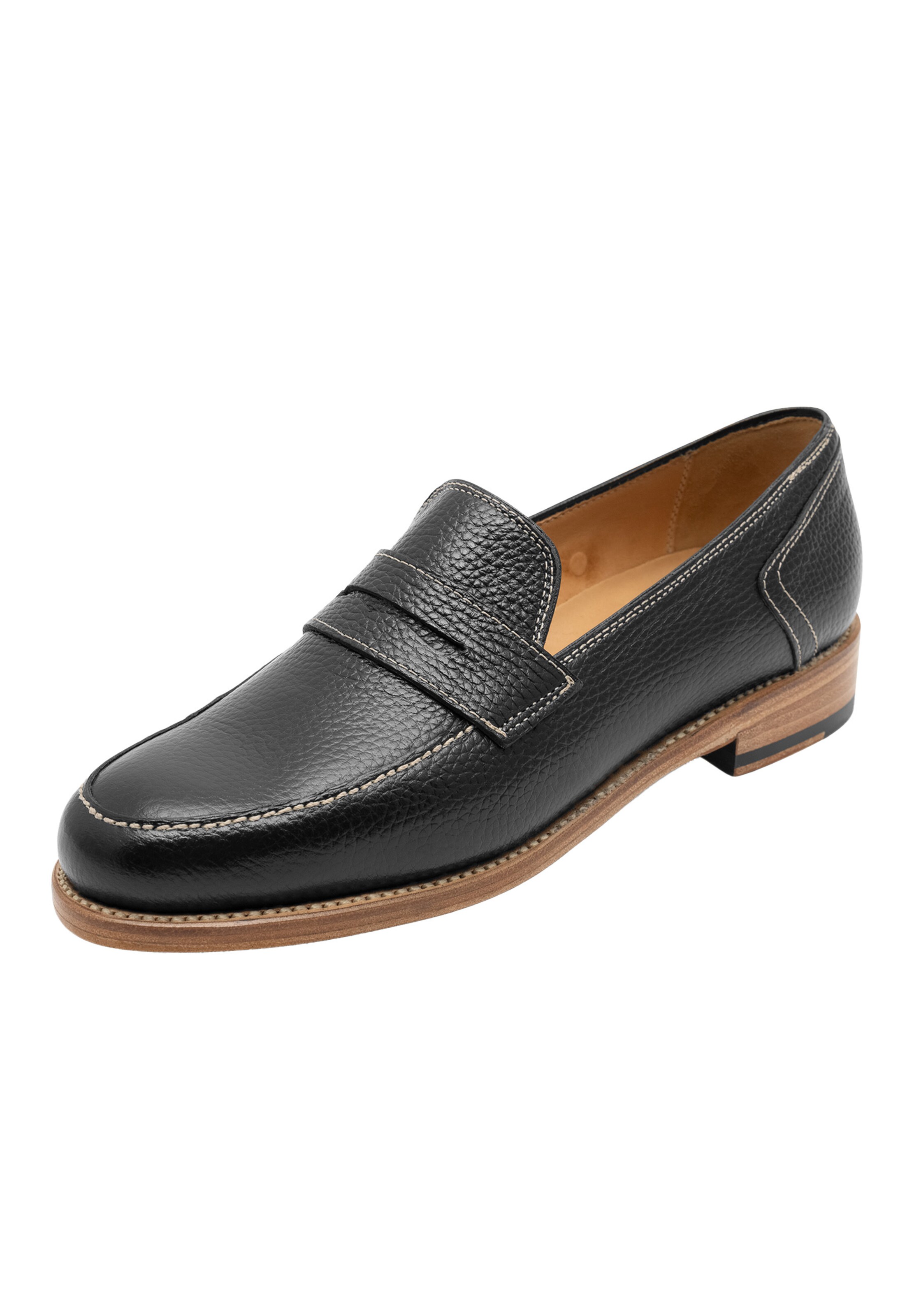 Henry Stevens Classic Flats 'Lee PL' in Black: front