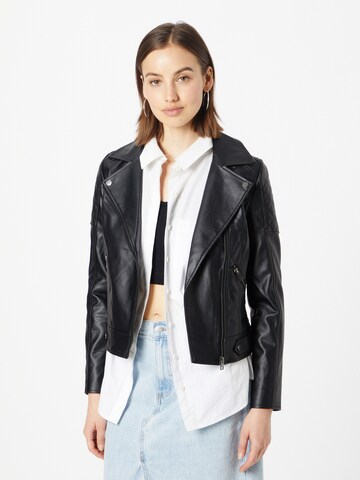 Oasis Between-Season Jacket in Black: front