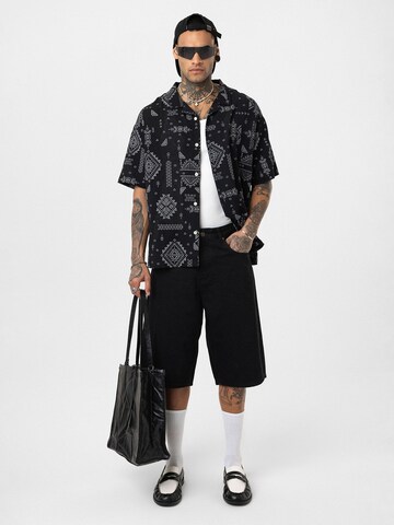 Dandalo Comfort fit Button Up Shirt in Black