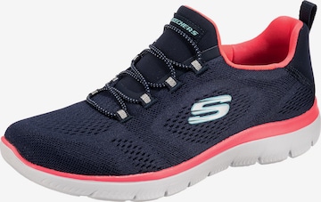 SKECHERS Låg sneaker i blå: framsida