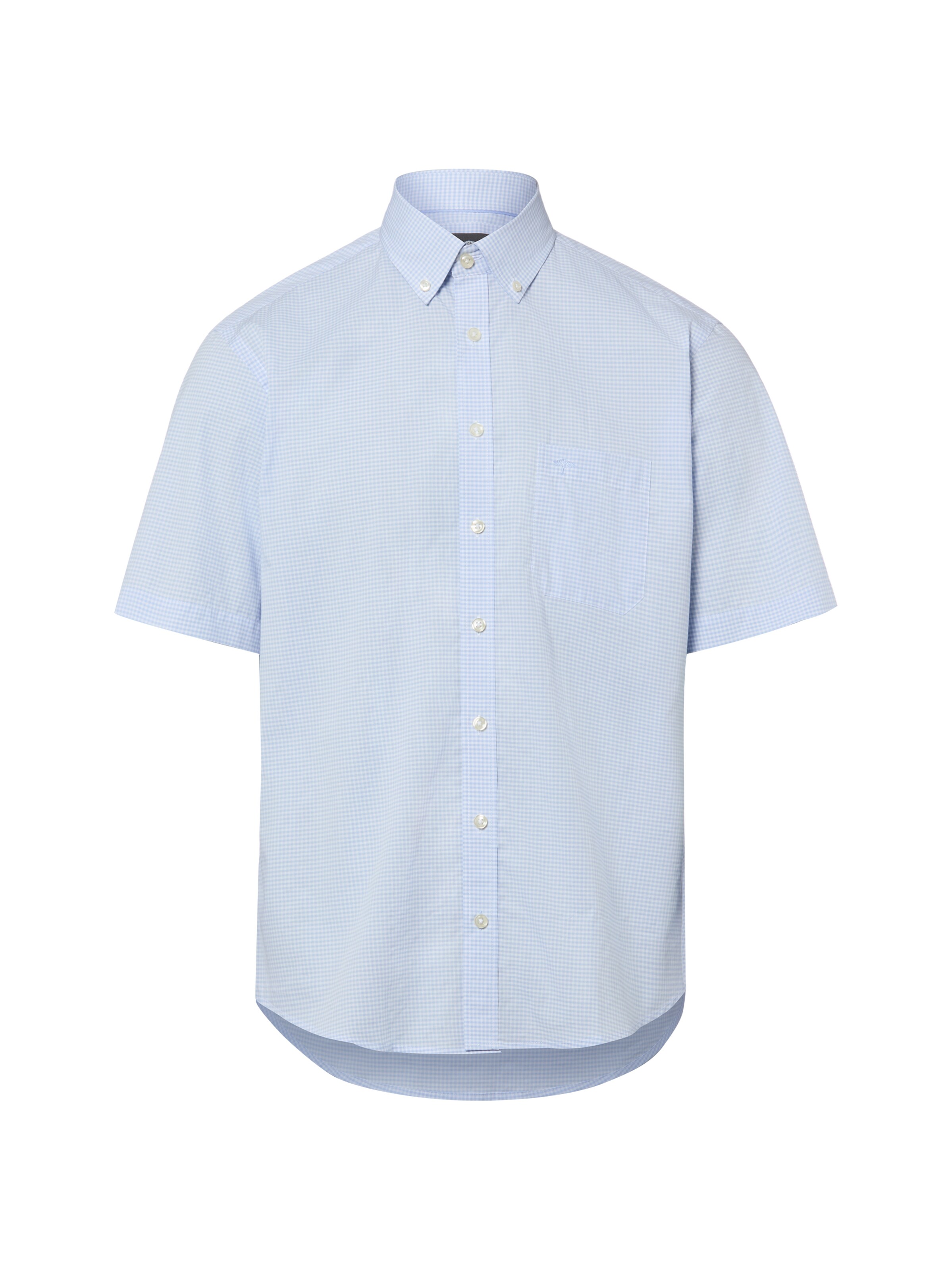FYNCH-HATTON Comfort fit Button Up Shirt in Blue: front
