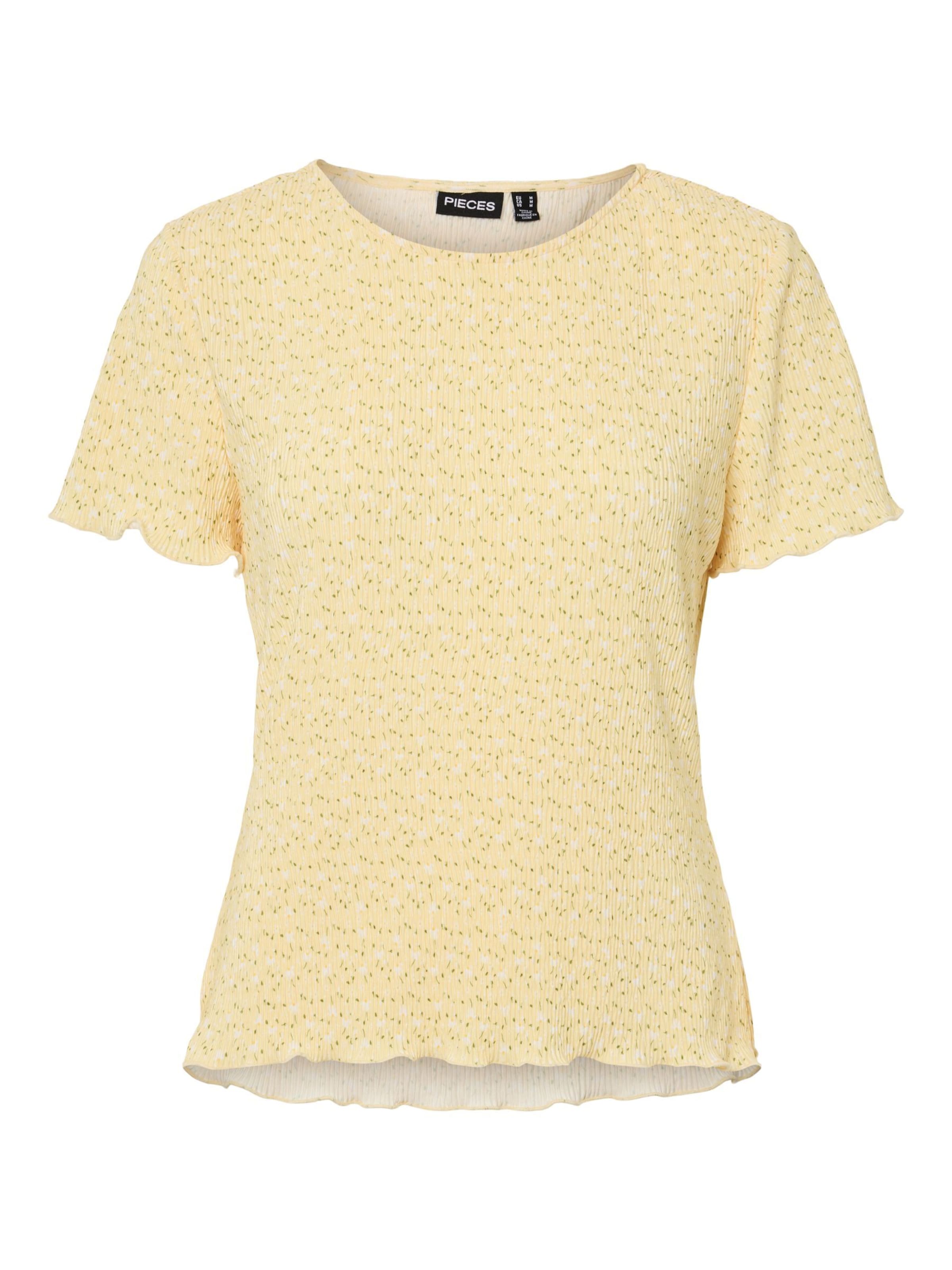 Maglietta di PIECES in giallo: frontale