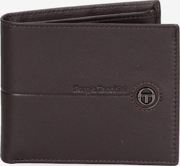 Portamonete 'Portafoglio Uomo Vera Pelle Sergio Tacchini Compatto 11x9 cm' di Sergio Tacchini in marrone: frontale